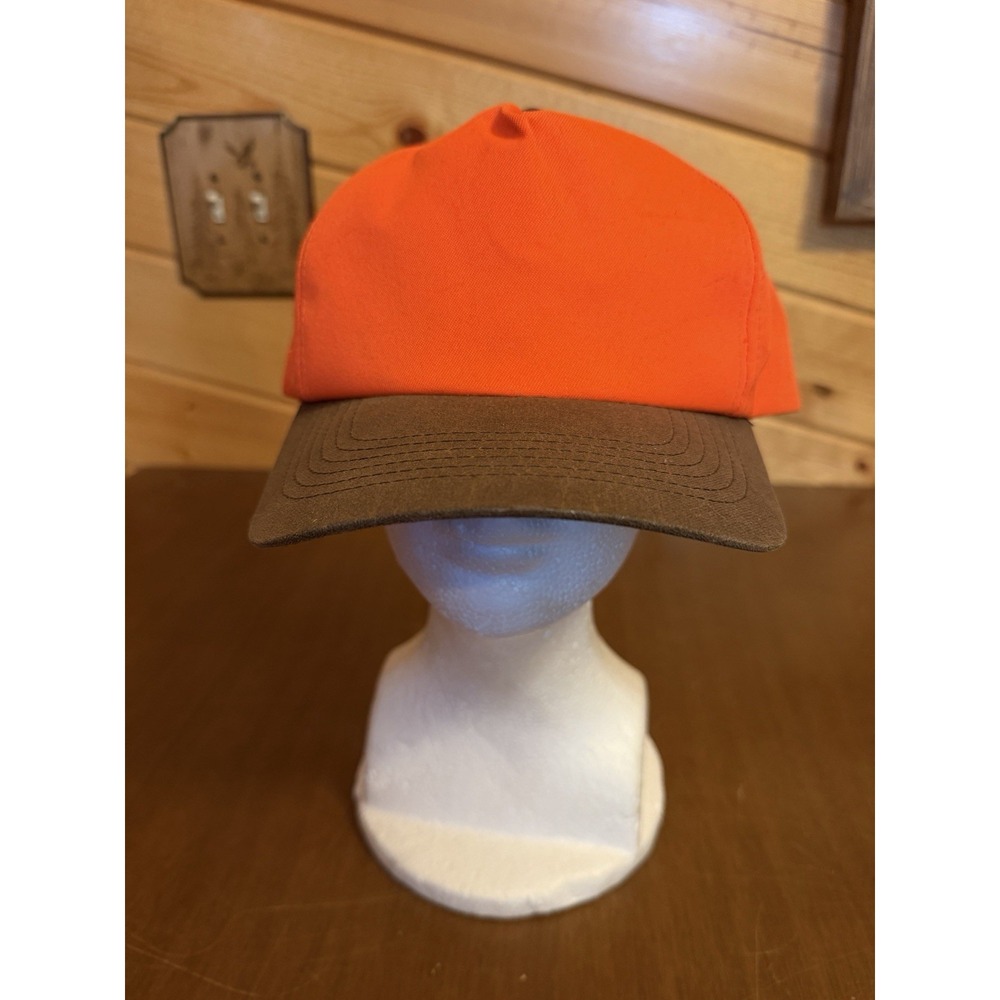 Orange Brown Hat Cap Young an Hat OC One Size Adjustable SnapBack Hunting